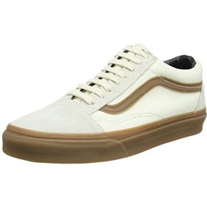 Vans Oude Skool Heren Lage sneakers, Beige Gum Zijstreep Wit, 36.5 EU