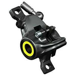 Magura, Pinza Freno Mt8,Mystic Grey,Copertura Rosso E Giallo Neon, Acciaio Perconnessione Con Banjo (Non Incluso), Incluse Pastiglie Freno, Remklem., Veelkleurig, U, Unisex-Adult