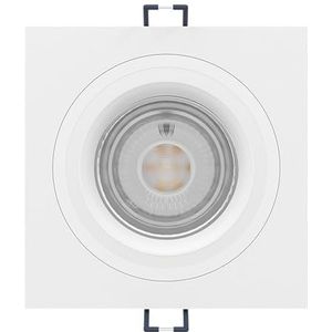 EGLO connect.z Smart Home LED inbouwspot Carosso -Z, ZigBee, app en spraakbesturing Alexa, lichtkleur instelbaar (warm – koel wit), RGB, dimbaar, plafond spot van wit mat metaal, 9,3 cm