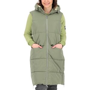Giga.dx Gilmour-Wmn gewatteerde vest, lang, lichtgroen, maat 38 voor dames, lichtgroen., 36