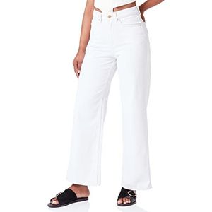 VERO MODA Dames Vmkathy SHR Wide CLR Ptt Jeans, wit (snow white), 26W / 28L