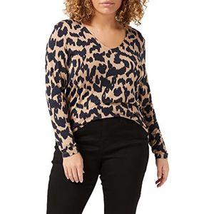 PART TWO MorinePW TS T-shirt, Dark Navy Ikat Leo Print, Large Womens