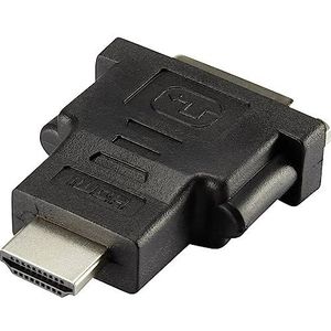 Renkforce RF-4212231 HDMI/DVI Adapter [1x HDMI-stekker - 1x DVI-bus 24+1-polig] Zwart