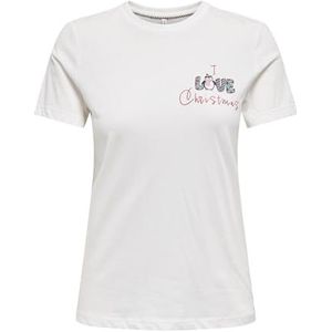 Onlkita Life Reg S/S Top Box Xmas JRS, cloud dancer, L