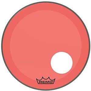 Remo Powerstroke P3 Colortone Rode Bas Drumhead, 20"", 5"" Offset Gat