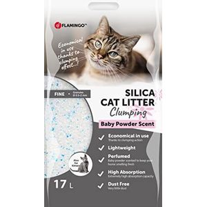 Kattenbakvulling – talkgeur voor baby's – 17 l voor 20 weken – fijne korrels – neutraliseert onaangename geuren – zacht voor de poten – ook voor kittens