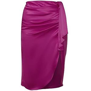 Chi Chi London Satijnen maxi rok voor dames in paars, Paars, 32