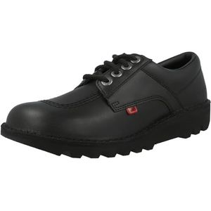 Kickers Kick Lo leren schoenen voor heren, extra comfort voor je voeten, extra duurzaamheid, premium kwaliteit, Zwart, 40 EU