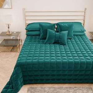 PETTI Artigiani Italiani - Dekbed voor eenpersoonsbed, van zacht en warm fluweel, lentedekbed voor de herfst, sprei voor eenpersoonsbed, Ottanio, 100% Made in Italy