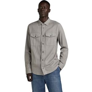 Marine Slim Shirt met lange mouwen, Grijs (Grey Alloy Gd D24963-d454-g493), XL