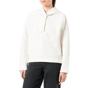 Koton Sweatshirt met capuchon voor dames, lange mouwen en rits, ecru(010), XL