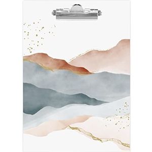 Cairefontaine 115978C - Schrijfblok 23x33 cm van karton - Beeld van bergen in tinten roze/beige/okergeel en blauw - Satijnpapier met gouddruk - Ondersteuning voor vergaderingen - Evanescence collectie