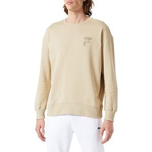 FILA Heren BABEN oversized Crew Sweatshirt, Fields of Rye, M, fields of rye, M