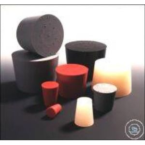 Deutsch & Neumann Siliconen stop, transparant, 1 x 5 mm boring, 29 mm diameter, 30 mm hoogte, 100 stuks