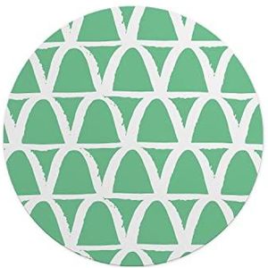Questo Casa, Ronde digitaal bedrukte muismat, antislip onderkant, voor kantoor en thuis, diameter: 22 cm