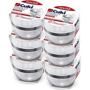 Cuki Aluminium schalen met deksel, zeer robuust, gladde structuur, hoge vervormbaarheid, rond, 6 verpakkingen van 10 stuks