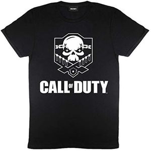 Call Of Duty Skull Logo T-shirt, Volwassenen, S-5XL, Schwarz, Officiële Koopwaar
