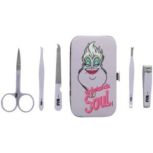 Disney Bad Guys - Ursula Manicure Set - 5 nagelaccessoires - nagelleer snijden, lima, epilatado, nagelschaar en versierde opbergdoos