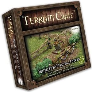 Mantic Games MGTC125 TerrainCrate: Battlefield Fences & Hedges, Multi