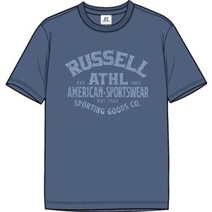 RUSSELL ATHLETIC RAA-s/S Crewneck Tee T-shirt voor heren, Coastal Fjord, S