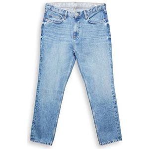 ESPRIT Jeans met rechte pijpen, organisch katoen, Blue Light Washed., 32W x 32L