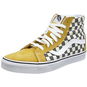 Vans Sk8-hi Checker Sneaker voor volwassenen, uniseks, Multi kleuren Dambord Sparren Geel, 41 EU