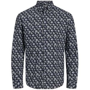 Jprblaactive Stretch Shirt L/S Sn, Night Sky/Aop: slim fit, S