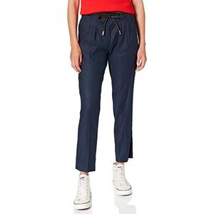 BRAX Dames Relaxed Fit stoffen broek Style Milla S Stretch Paperbag-broek, blauw, 27W / 34L