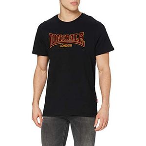 Lonsdale Heren Slim Fit Klassiek T-shirt, Zwart, Large
