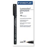 STAEDTLER permanente marker Lumocolor, oranje, lijnbreedte ca. 1,0 mm, veeg- en waterbestendig, Made in Germany, lange levensduur, 10 oranje universele pennen in kartonnen etui, 317-4