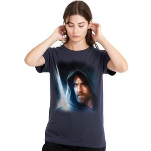 Star Wars ObiWan Kenobi Poster Kenobi dames T-shirt, diep marineblauw, klein, Diepe marine, S