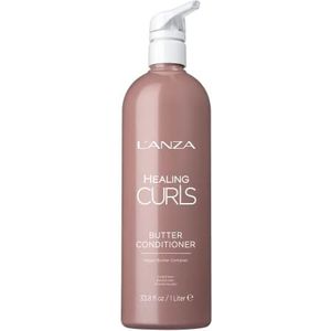 L’ANZA Healing Curls Butter Conditioner - Haarproduct voor Krullen, Hydrateert en Ontwart voor Fluweelzachte Krullen met Anti-Luchtvochtigheid Formule, Sulfaat- en Parabeenvrij (950ml)