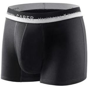 Carer Incontinentie Pants voor heren, zachte, comfortabele, wasbare boxershorts voor incontinentie met 80 ml absorptieoppervlak aan de voorkant om lekken van de blaas te voorkomen, zwart, maat 3XL