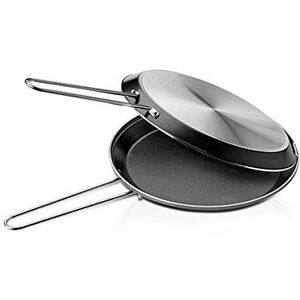 MOPITA Rocco Viva pan met antiaanbaklaag, Ø 24 cm, pan voor alle warmtebronnen (geen inductie), meerlaags, anti-aanbaklaag, 5-laags, krasbestendig, soft-touch handvat