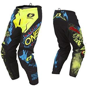 O'NEAL | Broek | Enduro Motocross | uitzonderlijke bewegingsvrijheid, Volledig gevoerd, beschermende rubberen vulling voor extra bescherming | Broek Element Villain | Volwassenen | Wit | Maat 42