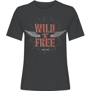 ONLY Dames Onlhenny Life Reg S/S Top Box JRS T-shirt, grijs, L