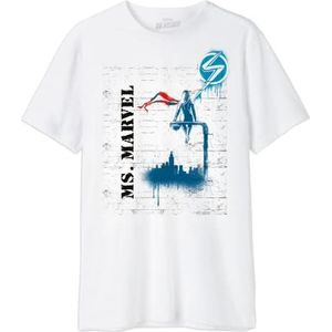 Marvel UXMISSMTS006 T-shirt, wit, XL, Wit, XL