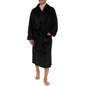 IZOD Heren Comfort-Soft Fleece Robe Badjas, Zwart, One Size