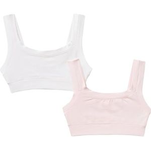United Colors of Benetton Set van 2 vuurschalen, 3ZQM0R1LT ondergoed, pastelroze, 00 H, M, voor meisjes, Pastel roze 00h, M