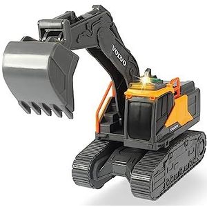 Dickie Toys Volvo - Graafmachine - Constructie - 23 cm - Licht & Geluid - Speelgoedvoertuig