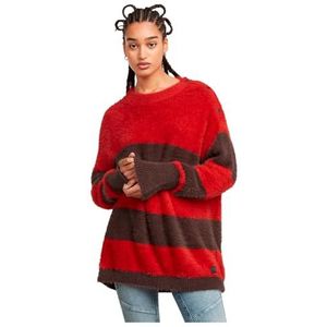 Fuzzy Stripe Loose Knit, meerkleurig (baron/chocolade plum D25272-d768-g811), XL