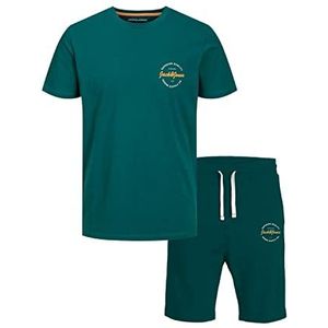 JACK & JONES Heren Jjandy Tee Ss Crew Neck Pack Mp T-shirt en shorts set, Storm/Pack: set Pack, M