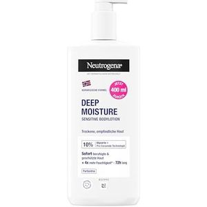 Neutrogena Noorse Formule Deep Moisture Sensitive Bodylotion (400 ml) voor droge, gevoelige huid met 10% glycerine + Pro-Ceramide-technologie