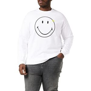 United Colors of Benetton Sweatshirt met capuchon voor heren, Bianco 101, XL