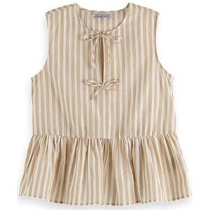 Scotch & Soda Top met strikdetails, Desert Zandstreep met Lurex 214, 34