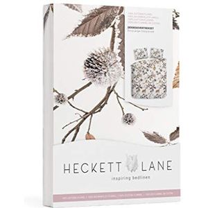 Heckett Lane Abigail Duvet Cover, 100% Cotton Flannel, Leaf Brown, 140 x 220 Cm, 1.0 Pieces