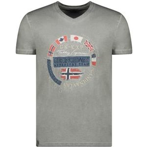 Geographical Norway - Heren T-shirt, Grijs, L