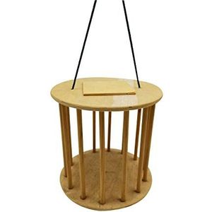 Dehner Accessoires voor kleine dieren hooiop natuurlijk, Ø 23 cm, hoogte 23 cm, hout, natuur