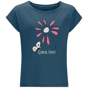 Jack Wolfskin Meisje Good Day T G T-shirt met korte mouwen, donkere zee, 92, Dark Sea, 92 cm