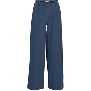 Object Objlisa Wide Pant Noos stoffen broek voor dames, dark denim, 40